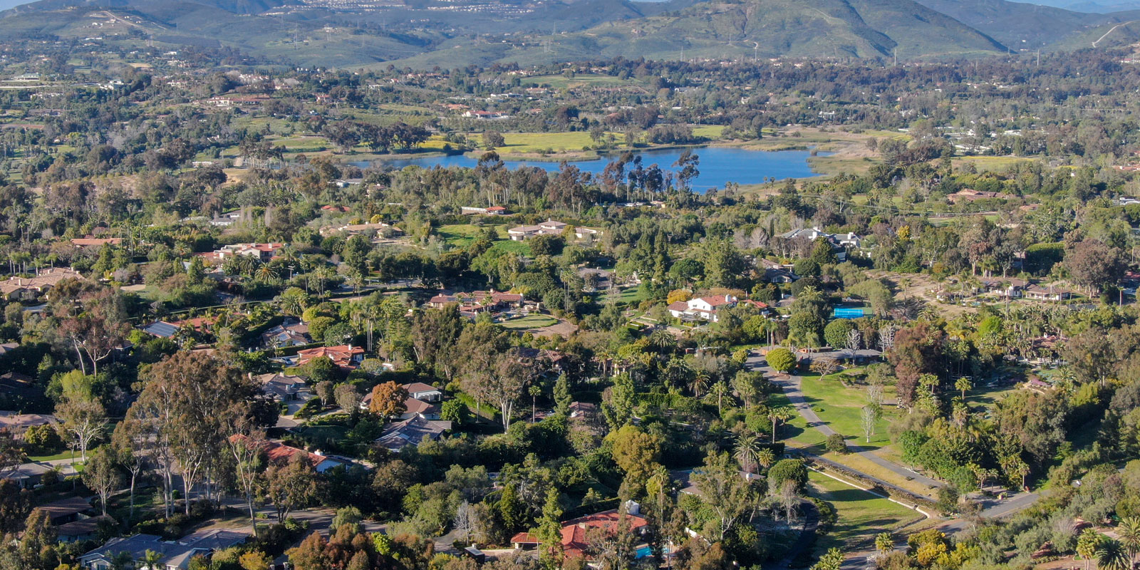 Aerial view of houses in San Diego